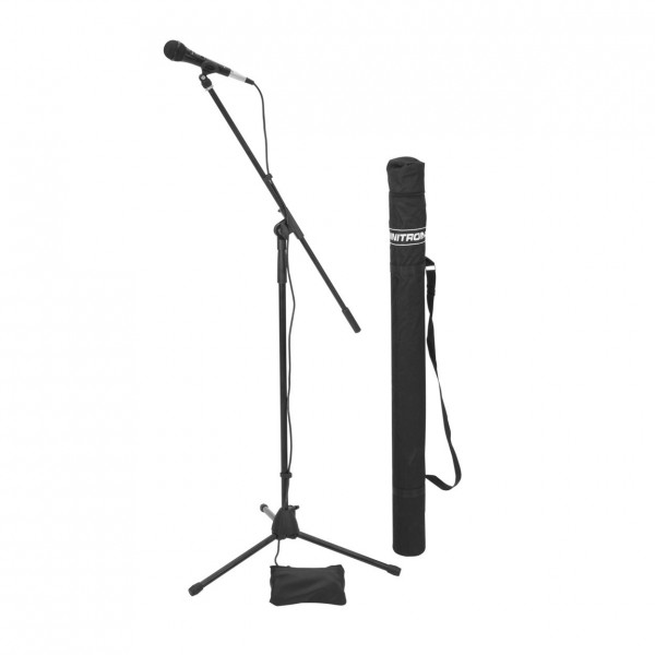 Omnitronic CMK-10 Dynamic Microphone Kit with Stand - Full Package