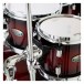 Pearl Decade Maple 22'' 7pc Shell Pack, Deep Red Burst - Rack Toms Detail