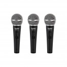 SubZero SZM-11S Dynamic Vocal Microphone with Switch, 3 Pack