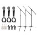SubZero Dynamic Vocal Microphone with Switch, 3x Stand Pack