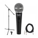 SubZero Dynamic Vocal Microphone with Switch, Stand Pack