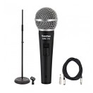 SubZero SZM-11S Dynamic Vocal Microphone with Switch, Straight Stand Pack