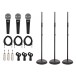 SubZero Dynamic Vocal Microphone with Switch, 3x Straight Stand Pack