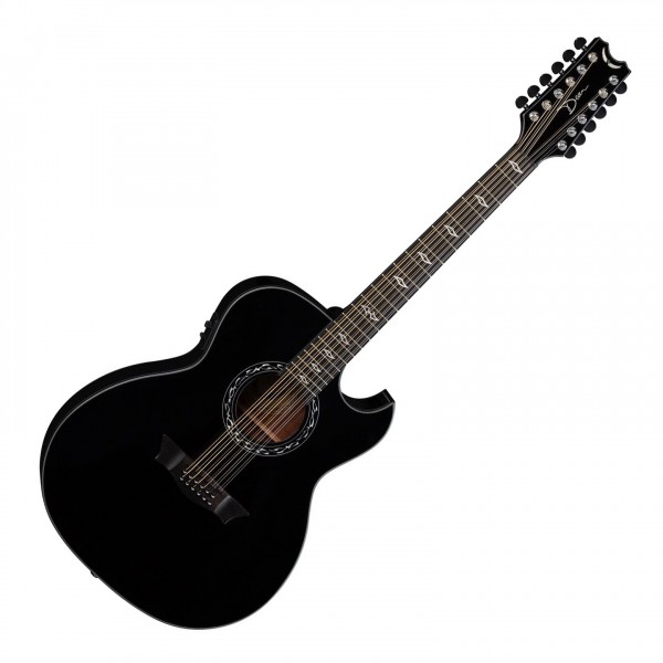 Dean Exhibition 12-String, Classic Black - Front View