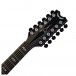 Dean Exhibition 12-String, Classic Black - Headstock View