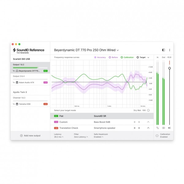 Sonarworks SoundID Reference for Headphones, Digital Delivery - Frequency Chart