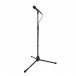 Shure PGA58 Vocal Microphone Set Including Mic Stand + XLR Cable - Microphone on Stand Facing Left