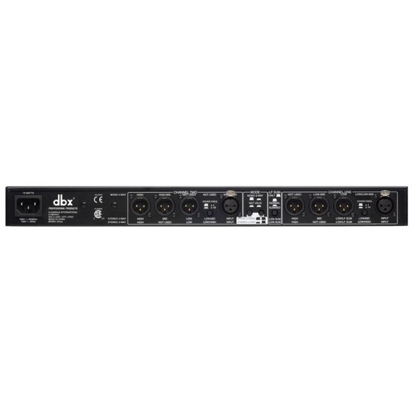 dbx 234xs Stereo 2 + 3-Way/Mono 3 + 4-Way Crossover Rear
