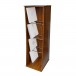 Sefour Vinyl Storage Tower, Mid-Century Synth Rosewood - Angled with Vinyl (Vinyl Not Included)