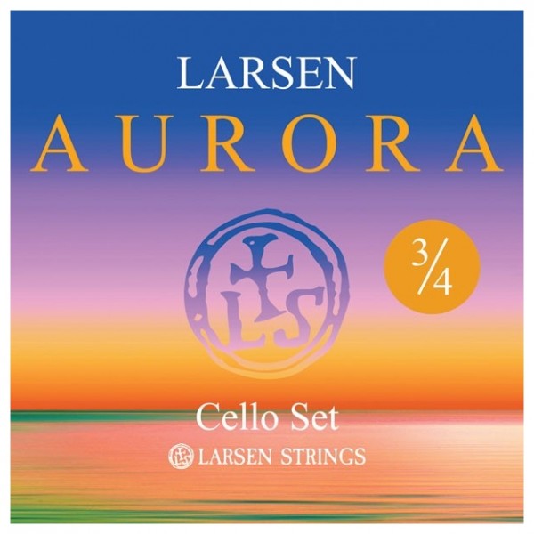 Larsen Aurora Cello String Set, 3/4 Size, Medium