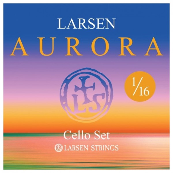 Larsen Aurora Cello String Set, 1/16 Size, Medium