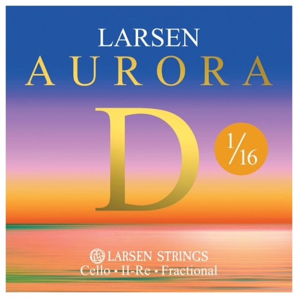 Larsen Aurora Cello D String, 1/16 Size, Medium
