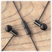 E1000C Earphones with Built-In Control, Black - Lifestyle