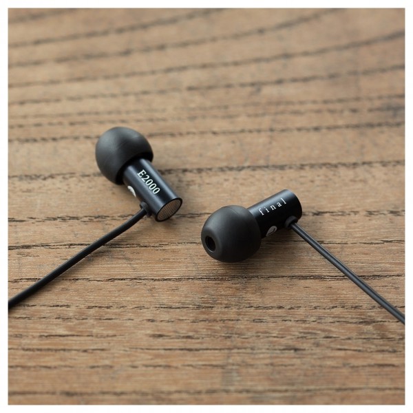 Final E2000C Earphones, Black Aluminium - 