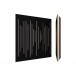 Vicoustic Wavewood Ultra Lite, Black Matte, Box of 8 - Front Angled