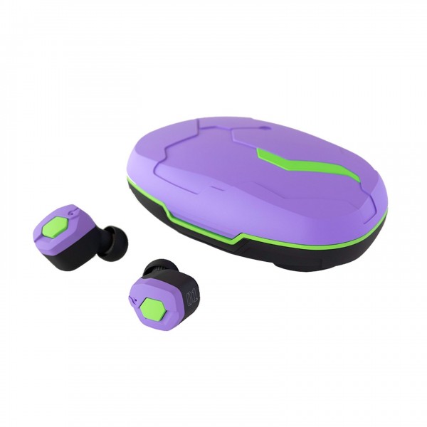 Final Evangelion TWS No.1 Earphones, Purple/Green