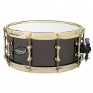 Ahead Black Chrome 14" x 6" Cast Bell Brass Snare w/ Gold Hardware
