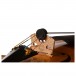 Goetz Tourte Round Rubber Violin/Viola Mute on instrument