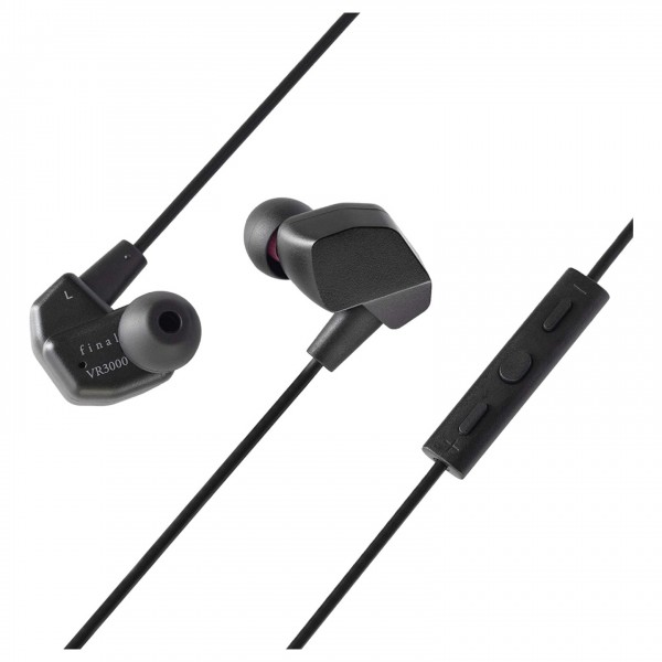 Final VR3000 Gaming Earphones with Controller and Microphone - Angled