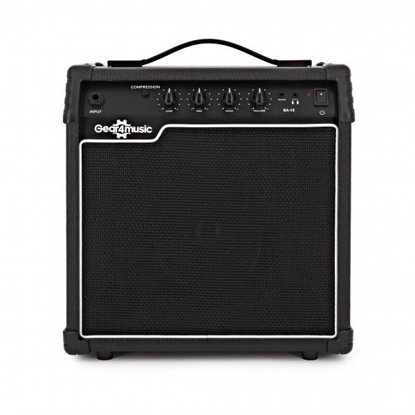 Gear4music 15W Bass Amp - Front 