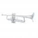 Bach Stradivarius Trumpet, LT1901B, ML Bore, Silver Plate, Side