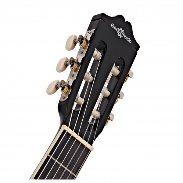 Deluxe Cutaway Classical Electro Acoustic Guitar by Gear4music, Black