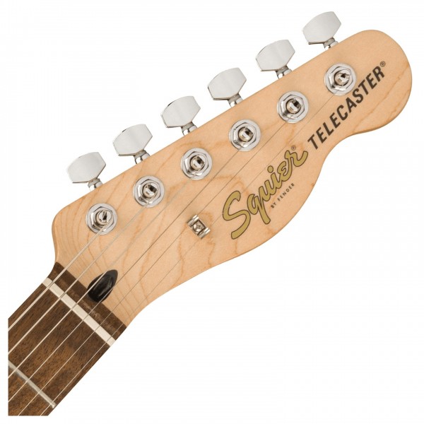 Squier Affinity Telecaster LRL, Olympic White - Front of Headstock View