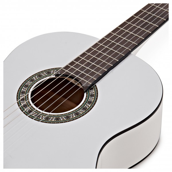Classical Guitar, White, by Gear4music