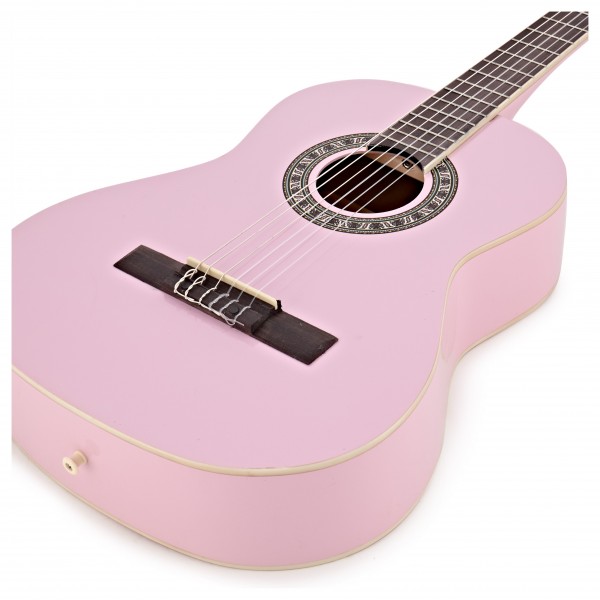 3/4 Classical Guitar Pack, Pink, by Gear4music