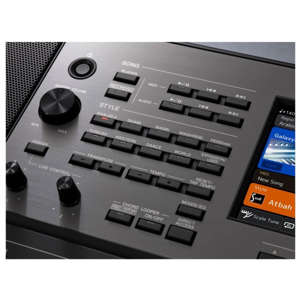 Yamaha PSR A5000 Oriental Portable Keyboard control panel two