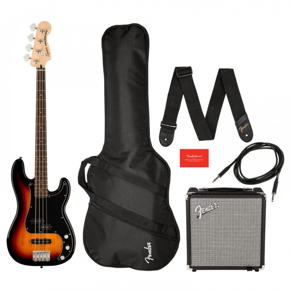 Squier Affinity Precision Bass PJ Pack LRL, 3-Color Sunburst