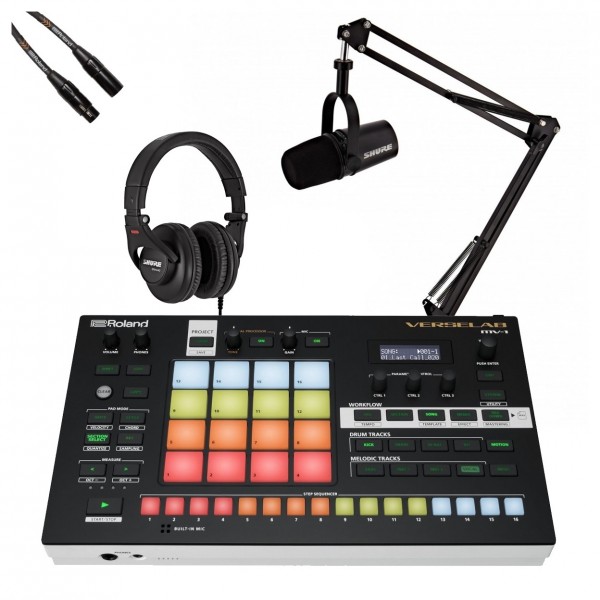 Roland MV-1 Verselab Production Studio With Shure MV-7 Recording Pack - Full Bundle
