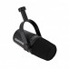 Shure MV7 Microphone, Black - Angled