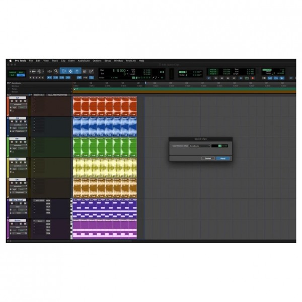Avid Pro Tools 2020 - Space Clips