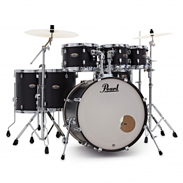 Pearl Decade Maple 7pc Drum Kit with Hardware, Slate Black