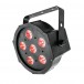 Eurolite SLS-6 6 x 8W RGB LED Par Can - Angled Left Lit Red