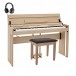 DP-12 Kompakt Digitalt Klaver fra Gear4music + Pakke med Klaverbænk, Lys Eg