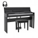 DP-12 Compact Digital Piano marki Gear4music + Stool pakiet, Matte Black
