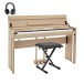 DP-12 Digital Piano marki Gear4music + pakiet akcesoriów, jasny dąb