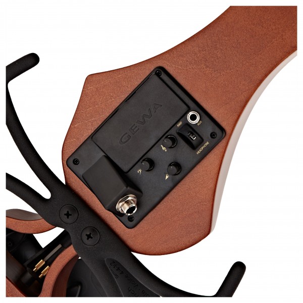 GEWA Novita 3.0 Electric Violin with adapter, Gold Brown