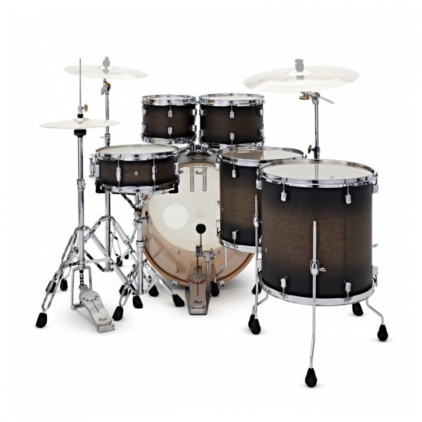 Pearl Decade Maple 22'' 6pc Shell Pack, Satin Black Burst - Rear