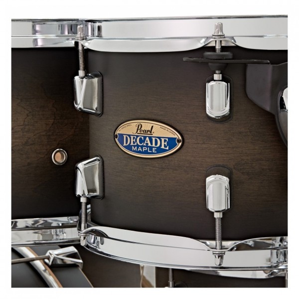 Pearl Decade Maple 6pc Pro Drum Kit w/Sabian XSRs, Satin Black Burst - Rack Toms