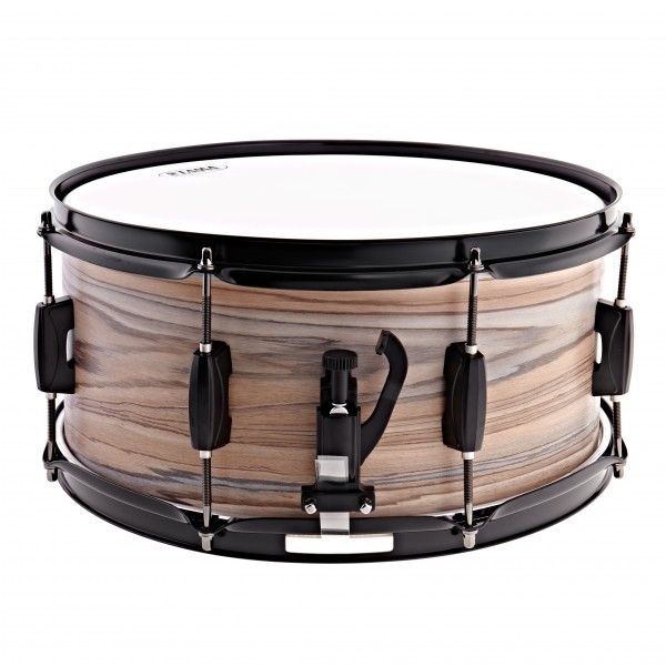 Tama Woodworks 14" x 6.5" Snare Drum, Natural Zebrawood Wrap