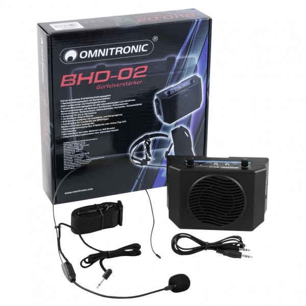 Omnitronic BHD-2 Compact 5W Waistband Speaker-Package