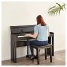 DP-12 Compact Digital Piano by Gear4music + Stool Pack, Matte Black
