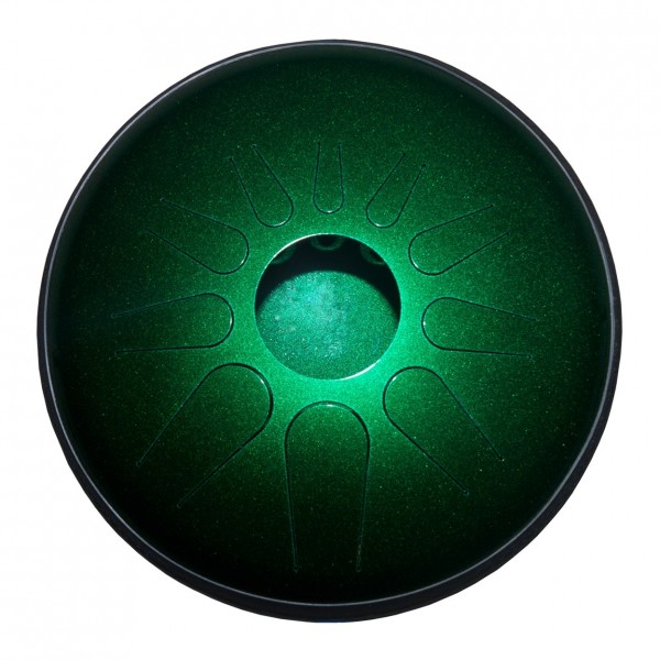 Idiopan Dominus 14'' Steel Tongue Drum, Emerald Green