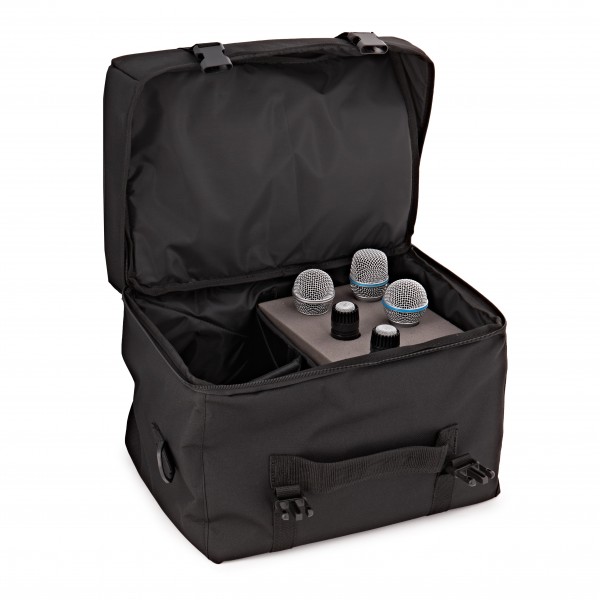 6 Microphone Bag with Accessory Pockets by Gear4music