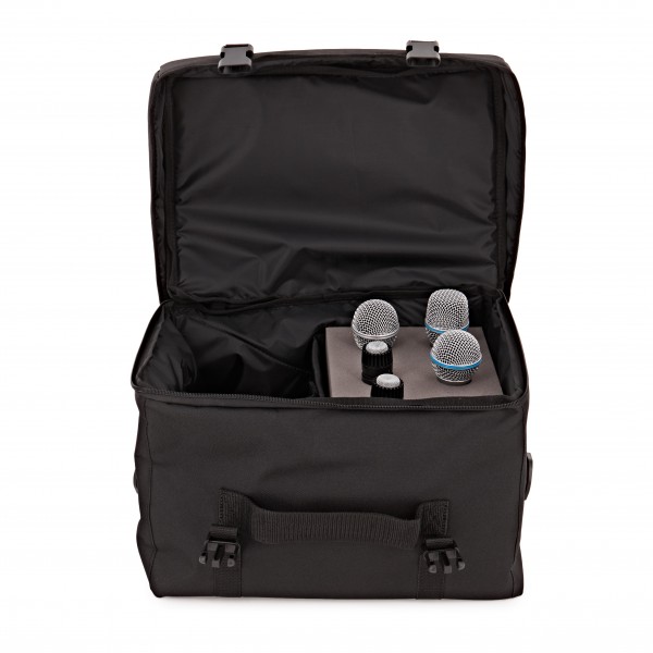 6 Microphone Bag with Accessory Pockets by Gear4music