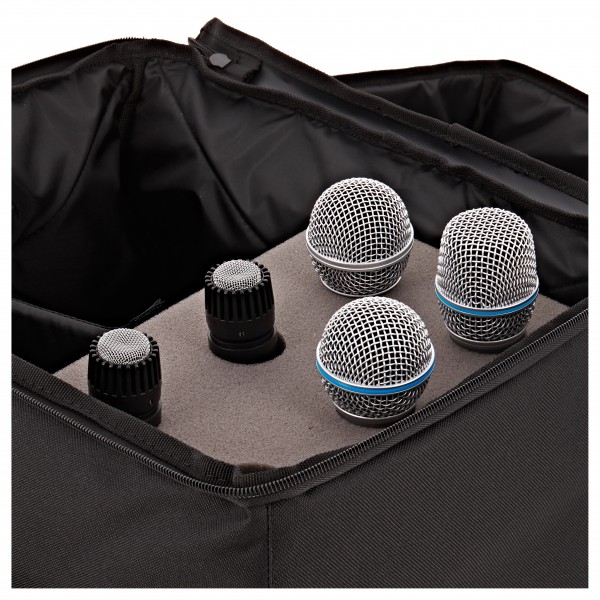 6 Microphone Bag with Accessory Pockets by Gear4music