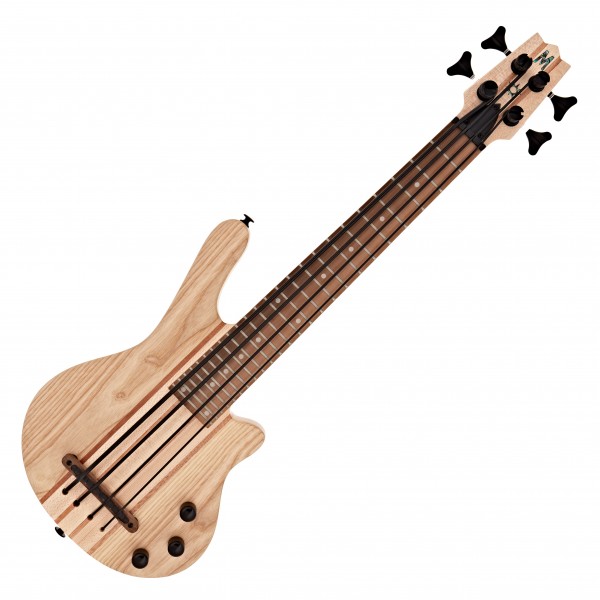 Mahalo Solid Electric Bass Ukulele, Natural at Gear4music